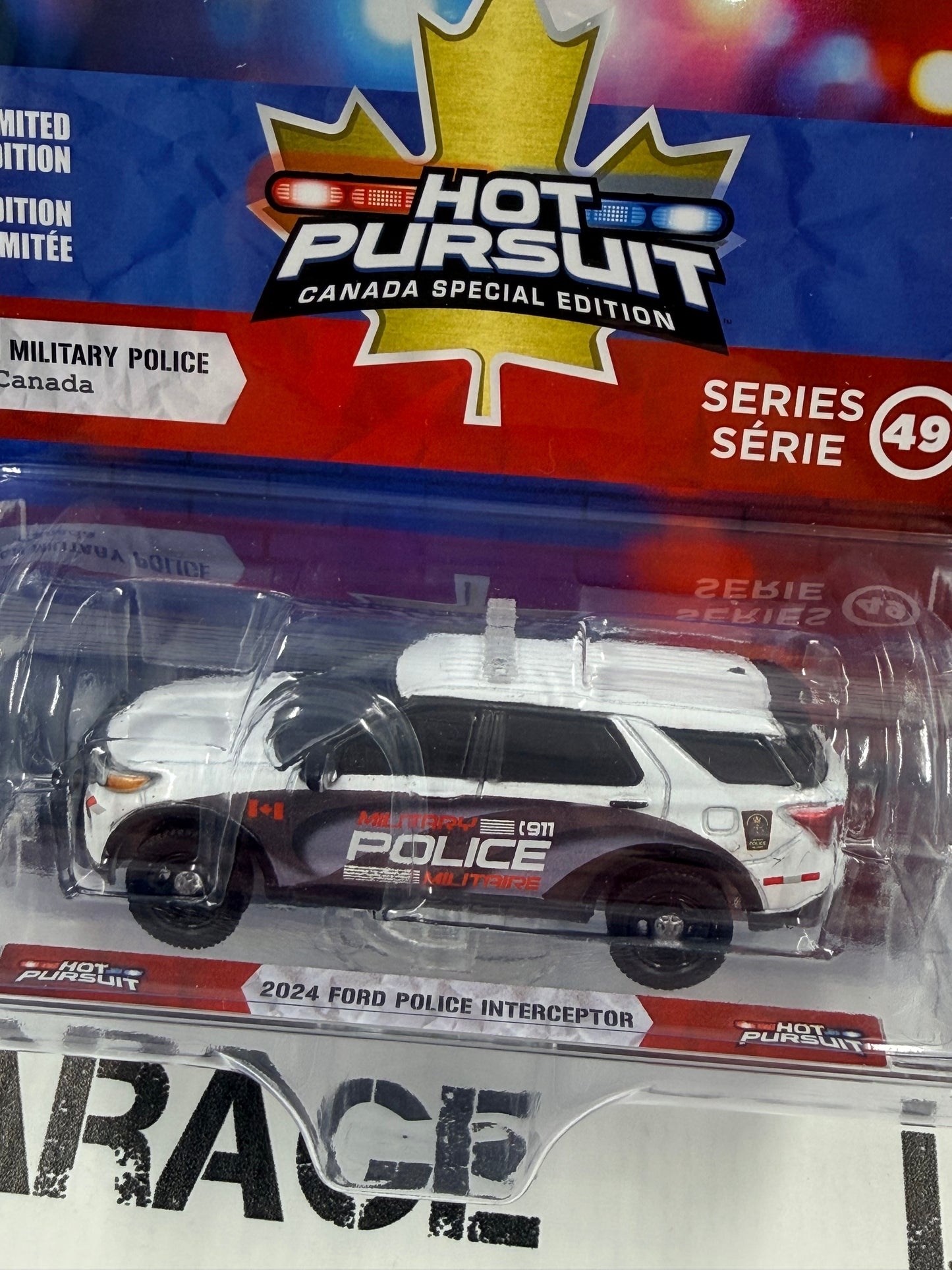 GREENLIGHT 2024 Ford Police Interceptor Canadian Military 1:64 Diecast Hot Pursuit