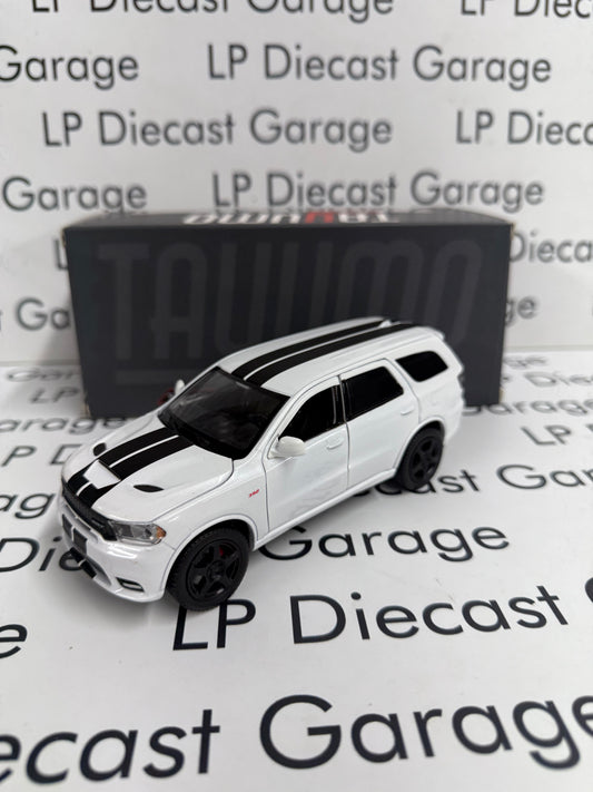 TAYUMO 2020 Dodge Durago 392 White w/ Black Stripes 1:36 Scale Diecast Lights & Sound
