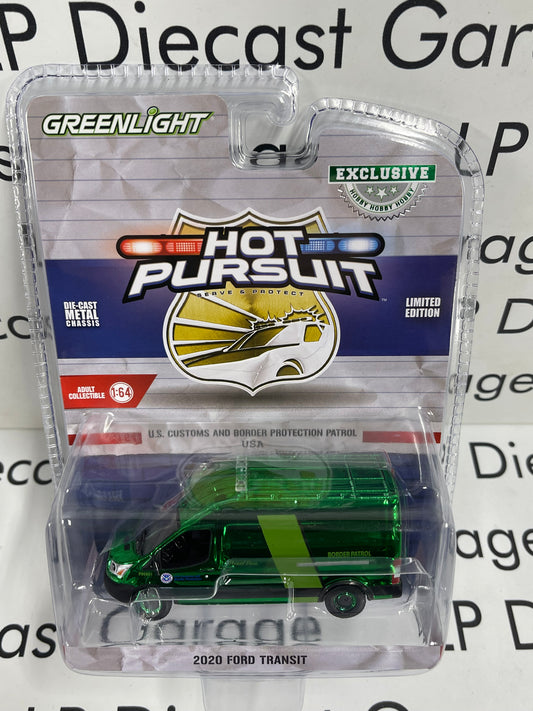CHROME CHASE GREENLIGHT 2020 Ford Transit Border Patrol 1:64 Diecast Hot Pursuit