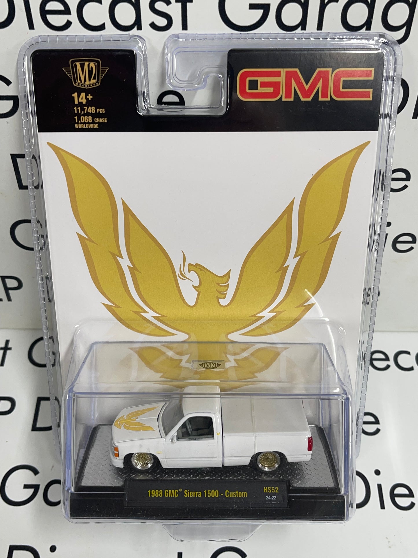 M2 1988 GMC Sierra 1500 White Gold Eagle 1:64 Diecast Hobby Exclusive