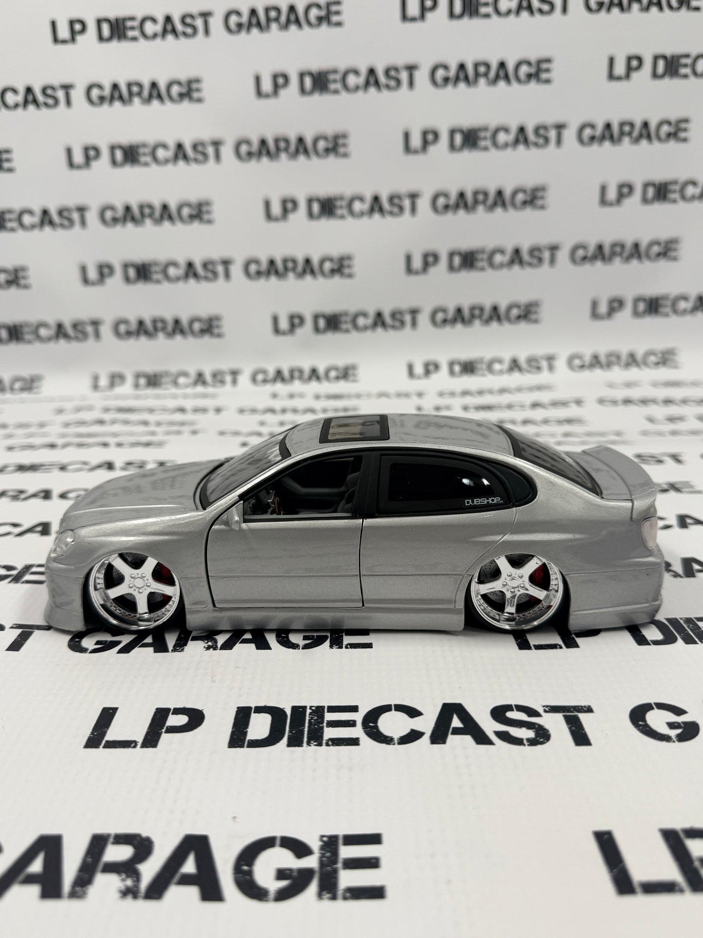 JADA Lexus GS430 Dub City Silver w/ Maya Rims 1:24 Diecast No Box
