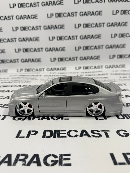 JADA Lexus GS430 Dub City Silver w/ Maya Rims 1:24 Diecast No Box