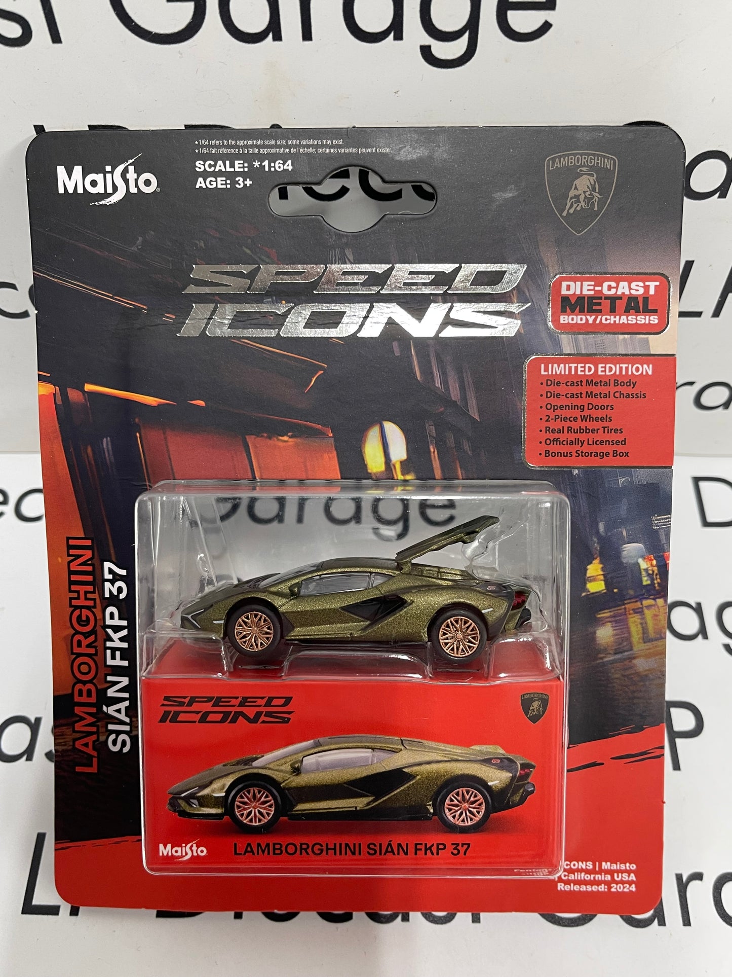 MAISTO Lamborghini Sian FKP 37 Green Speed Icons 1:64 Diecast