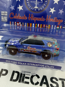 RAW CHASE GREENLIGHT 2022 Ford Police Interceptor Utility Hispanic Heritage 1:64 Diecast Miami