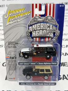 JOHNNY LIGHTNING 1997 Chevy Tahoe Texas Police & Jeep Cherokee XJ Florida 1:64 Diecast