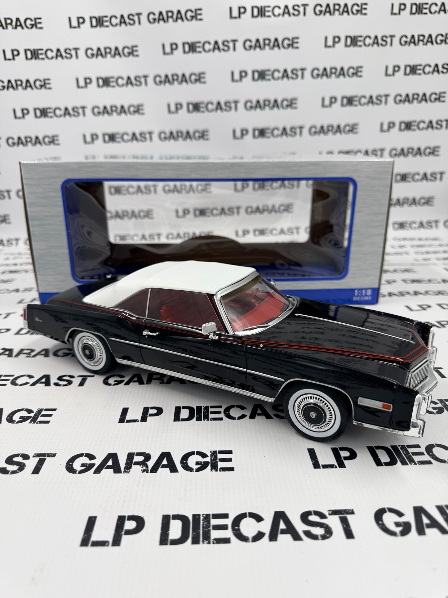 MCG Model Car Group 1976 Cadillac Eldorado Convertible Black 1:18 Diecast