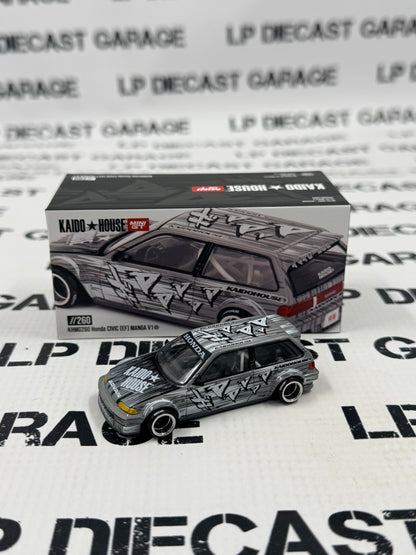 MINI GT KAIDO HOUSE Honda Civic EF Manga V1 1:64 Diecast