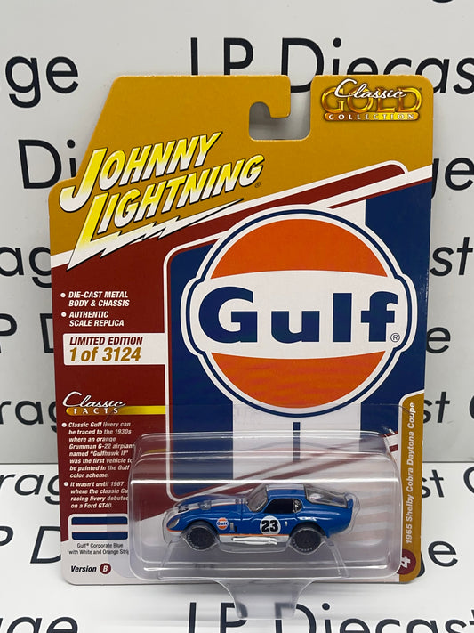 JOHNNY LIGHTNING 1965 Shelby Cobra Daytona Gulf Dark Blue 1:64 Diecast