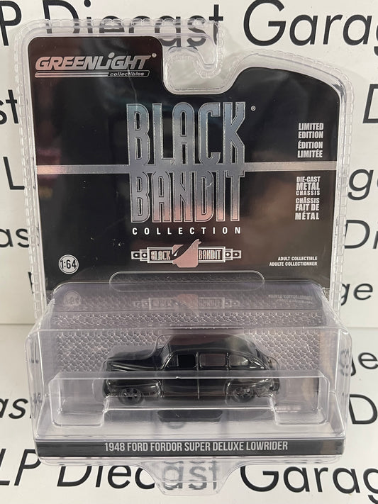 GREENLIGHT 1948 Ford Fondor Super Deluxe Lowrider 1:64 Diecast Black Bandit