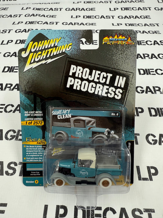 CHASE JOHNNY WHITE LIGHTNING 1929 Ford Model A Pickup Blue Primer Project 1:64 Diecast Street Freaks