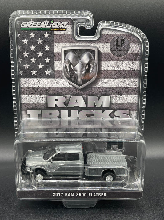 GREENLIGHT CHASE RAW 2017 Ram 3500 Laramie Flatbed Cummins Diesel LP Diecast Garage Exclusive 1:64 Diecast Promo