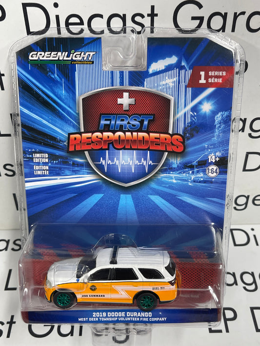 CHASE GREENLIGHT 2019 Dodge Durango West Deer PA Fire Company 1:64 Diecast First Responders