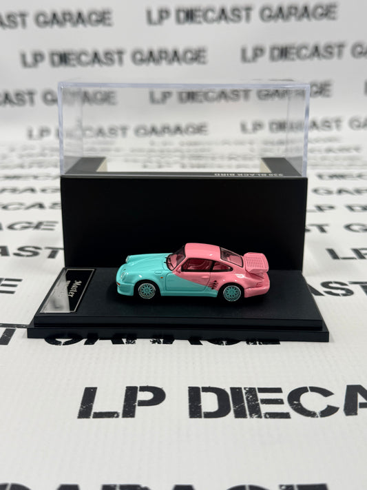 MASTER Porsche 911 Turbo Black Bird Blue & Pink 1:64 Diecast