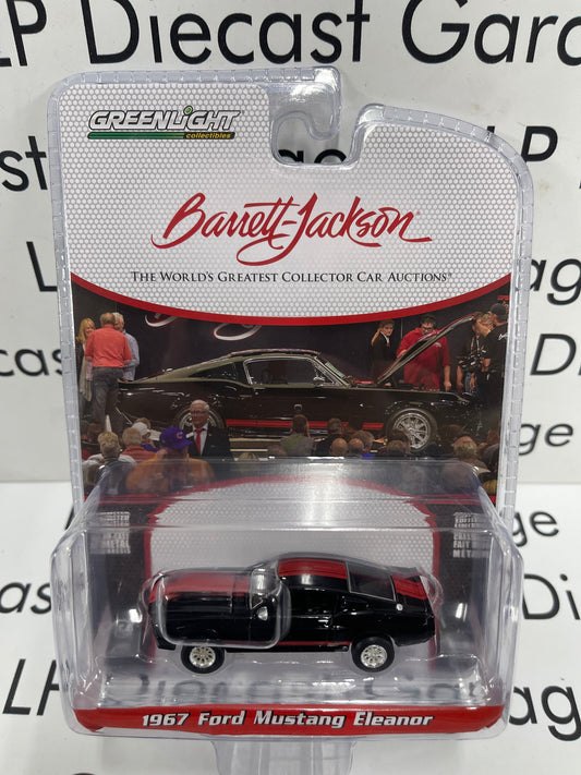 GREENLIGHT 1967 Ford Mustang Shelby GT500 Eleanor Black w/ Red Stripe 1:64 Diecast Barrett Jackson
