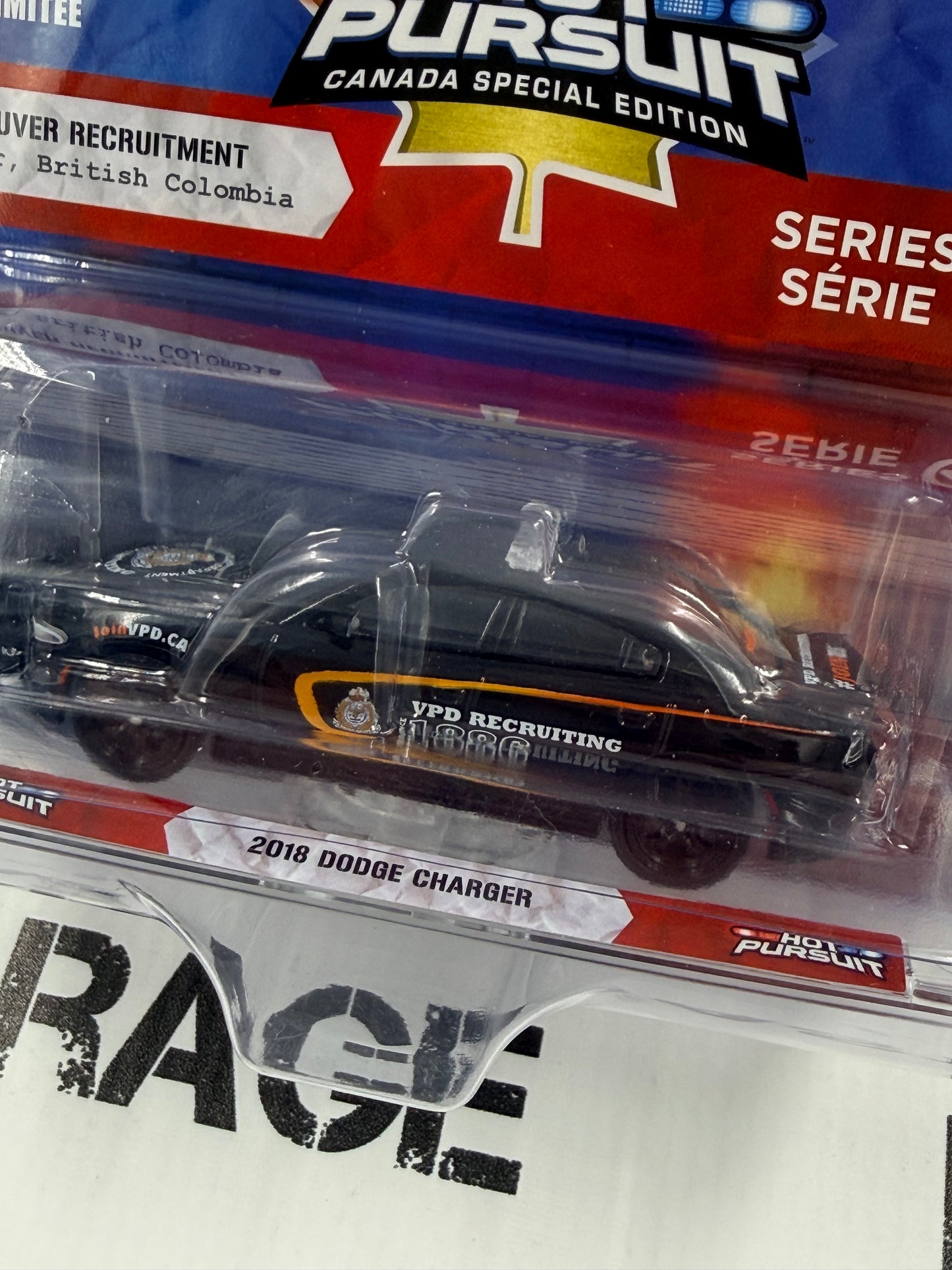 GREENLIGHT 2018 Dodge Charger Vancouver Recruitment 1:64 Diecast Hot Pursuit