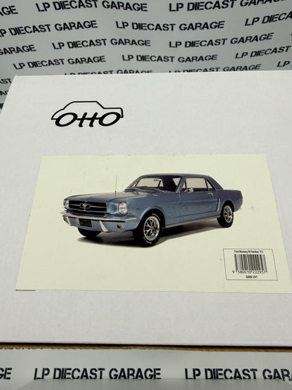 OTTO MOBILE 1965 Ford Mustang Coupe Blue 1:12 Scale Resin Model G089