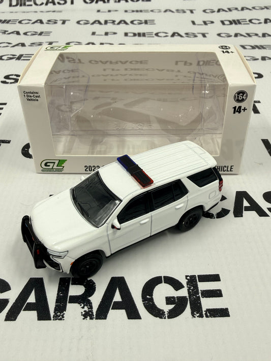 GREENLIGHT 2022 Chevrolet Tahoe Police PPV White w/Lightbar 1:64 Diecast Hobby Exclusive