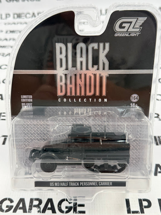 GREENLIGHT US M3 Half Track Personnel Carrier 1:64 Diecast Black Bandit