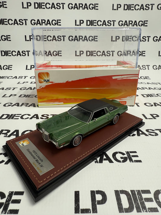 GLM 1972 Lincoln Continental Mark IV Green 1:43 Scale Resin Model Light Ivy Moondust Poly