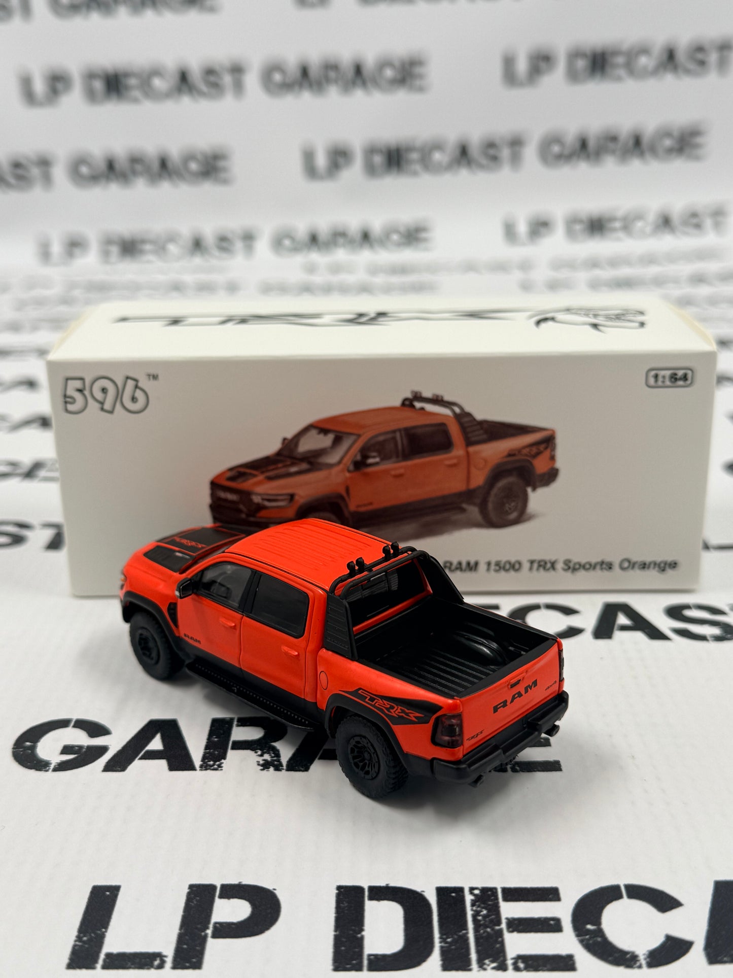 MODEL TRUCK RAM 1500 TRX Truck Orange 1:64 Diecast