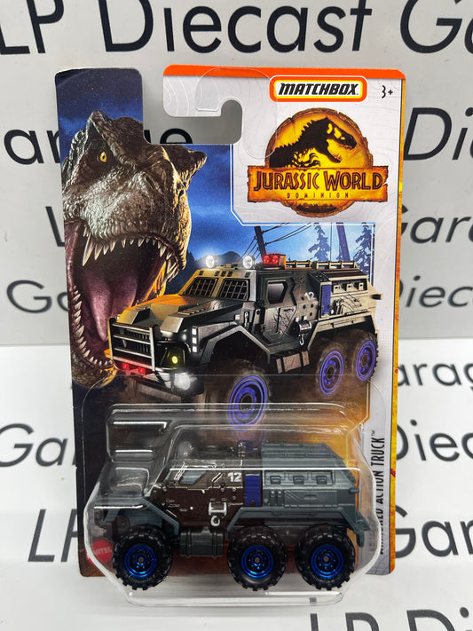 MATCHBOX Jurassic World Armored Action Truck 1:64 Scale Diecast Car
