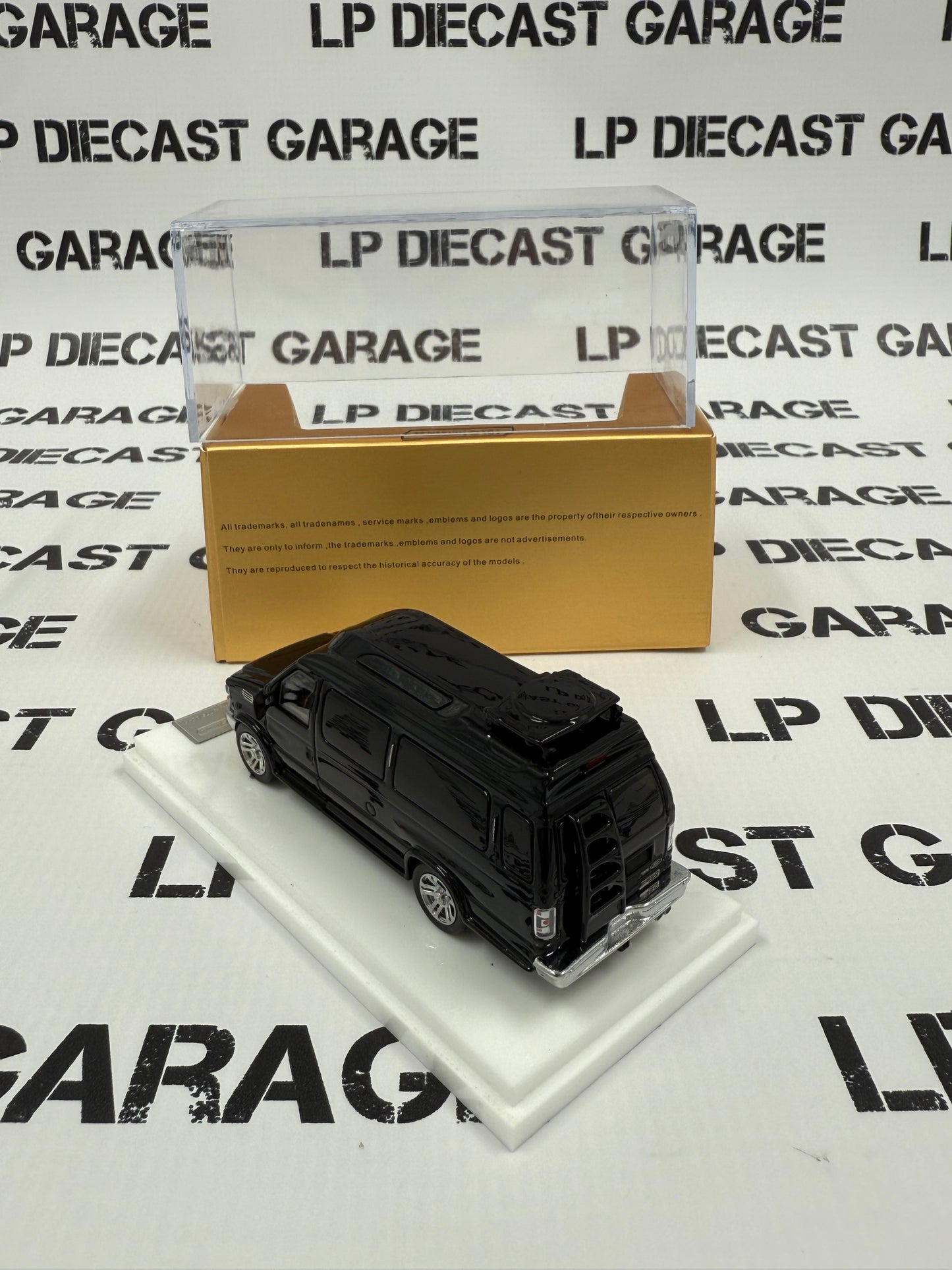 MK Miniatures Ford E-350 Land Yacht Black Motorhome Van 1:64 Diecast