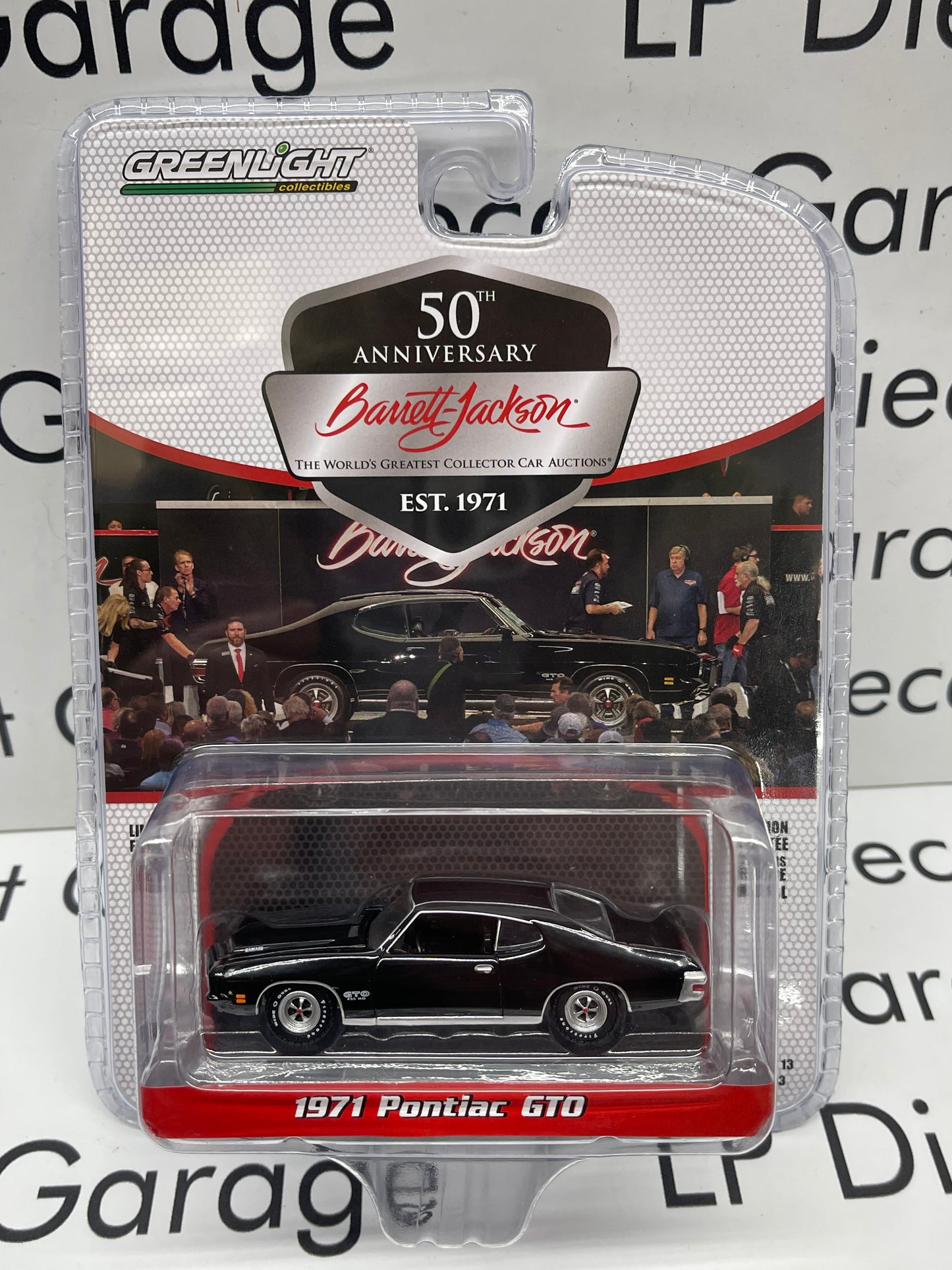 GREENLIGHT 1971 Pontiac GTO Black 1:64 Diecast Barrett Jackson