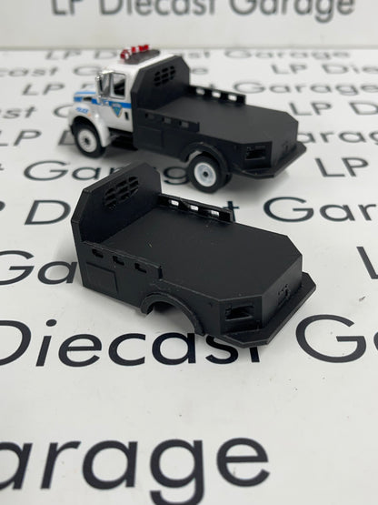 3D Printed Customs Black Flatbed Fits Greenlight International Durastar 1:64 Diecast Trucks
