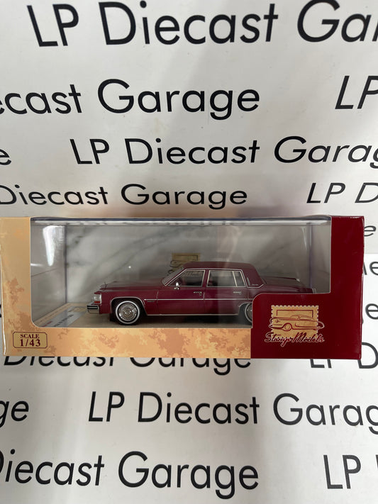 STAMP MODELS 1983 Cadillac Sedan Deville Carmine Metallic 1:43 Scale Resin Model