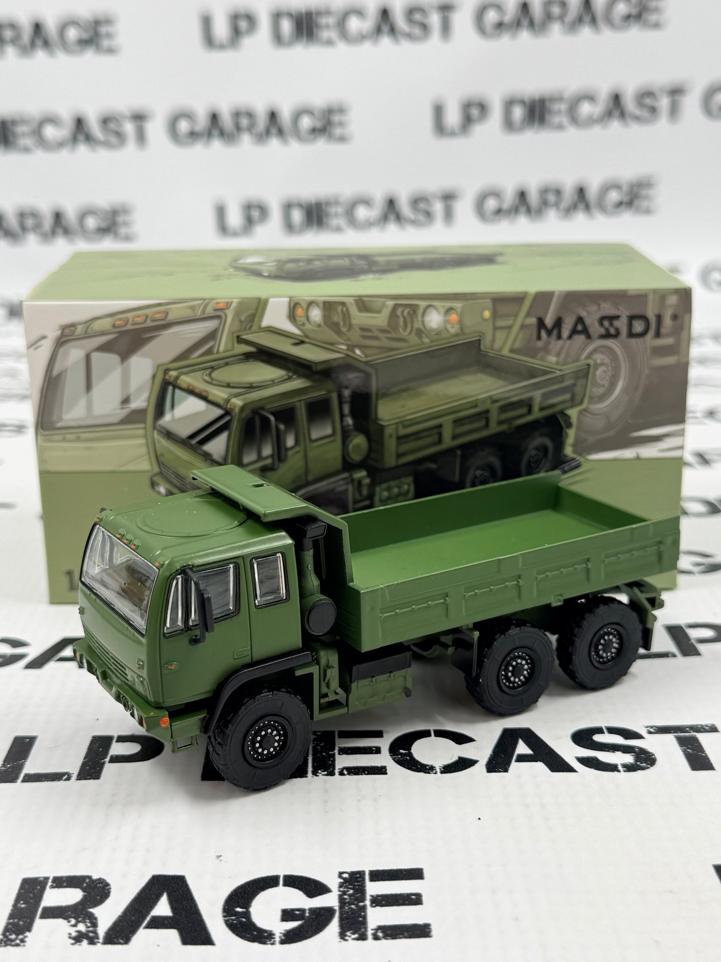 MODEL TRUCK FMTV M1090 Military Dump Truck Green 1:64 Diecast Army