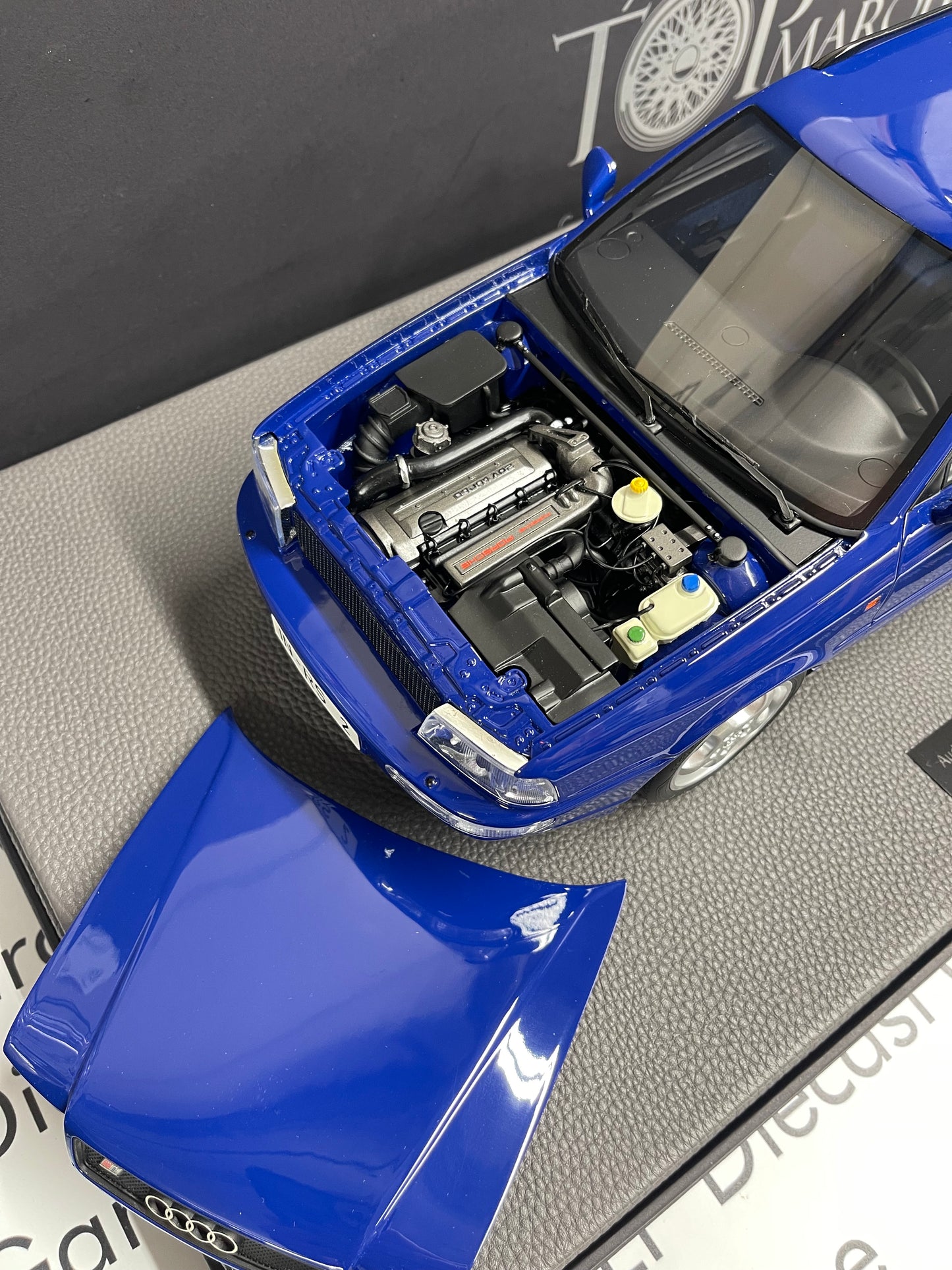 TOP MARQUES 1994 Audi RS2 Avant Blue w/Removable Hood 1:12 Scale Resin Model