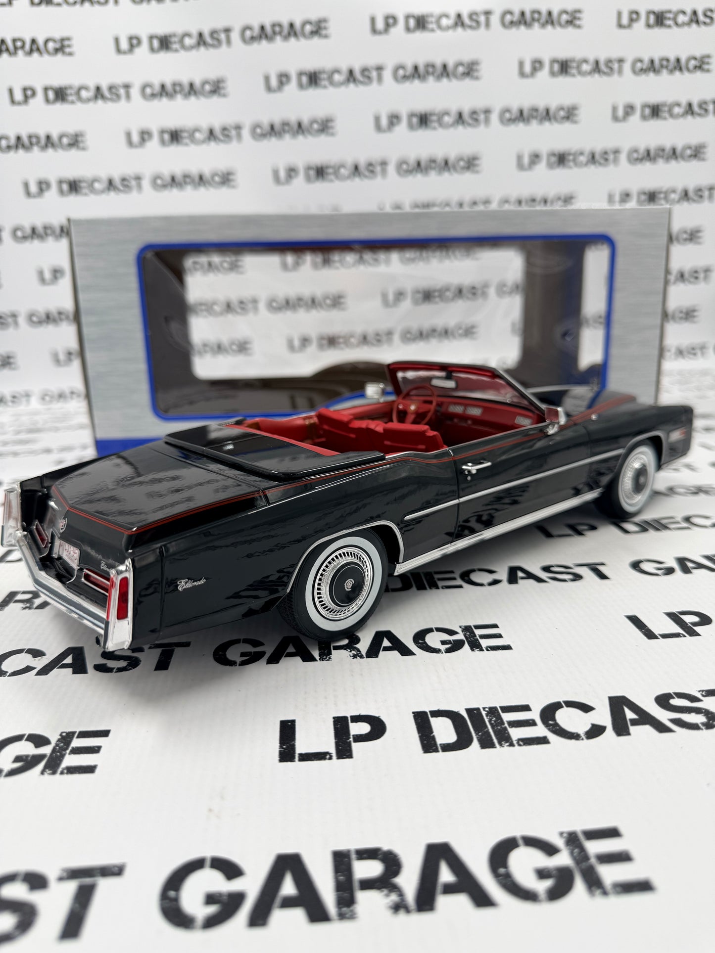 MCG Model Car Group 1976 Cadillac Eldorado Convertible Black 1:18 Diecast