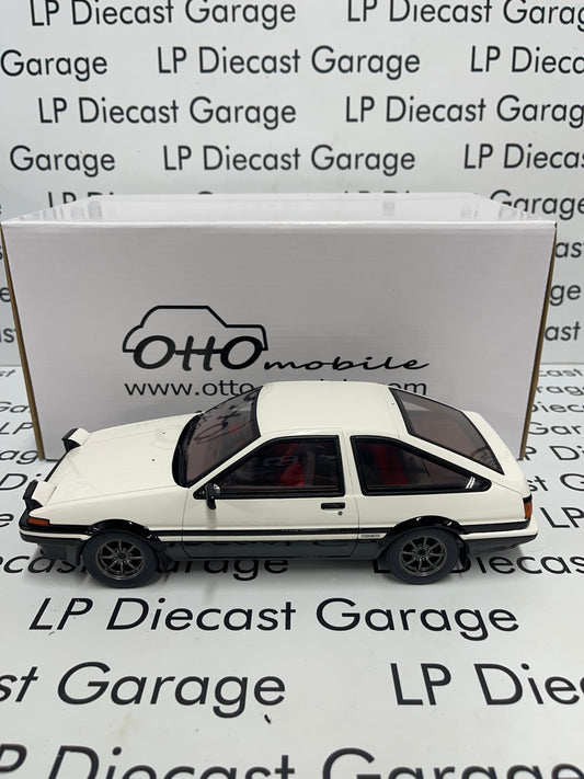 OTTO MOBILE 1986 Toyota Sprinter Trueno AE86 GT- APEX White 1:18 Scale Resin Model OT444B