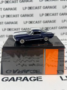 IXO Models 1965 Ford Mustang Shelby GT350 Blue w/ White Stripes 1:43 Diecast