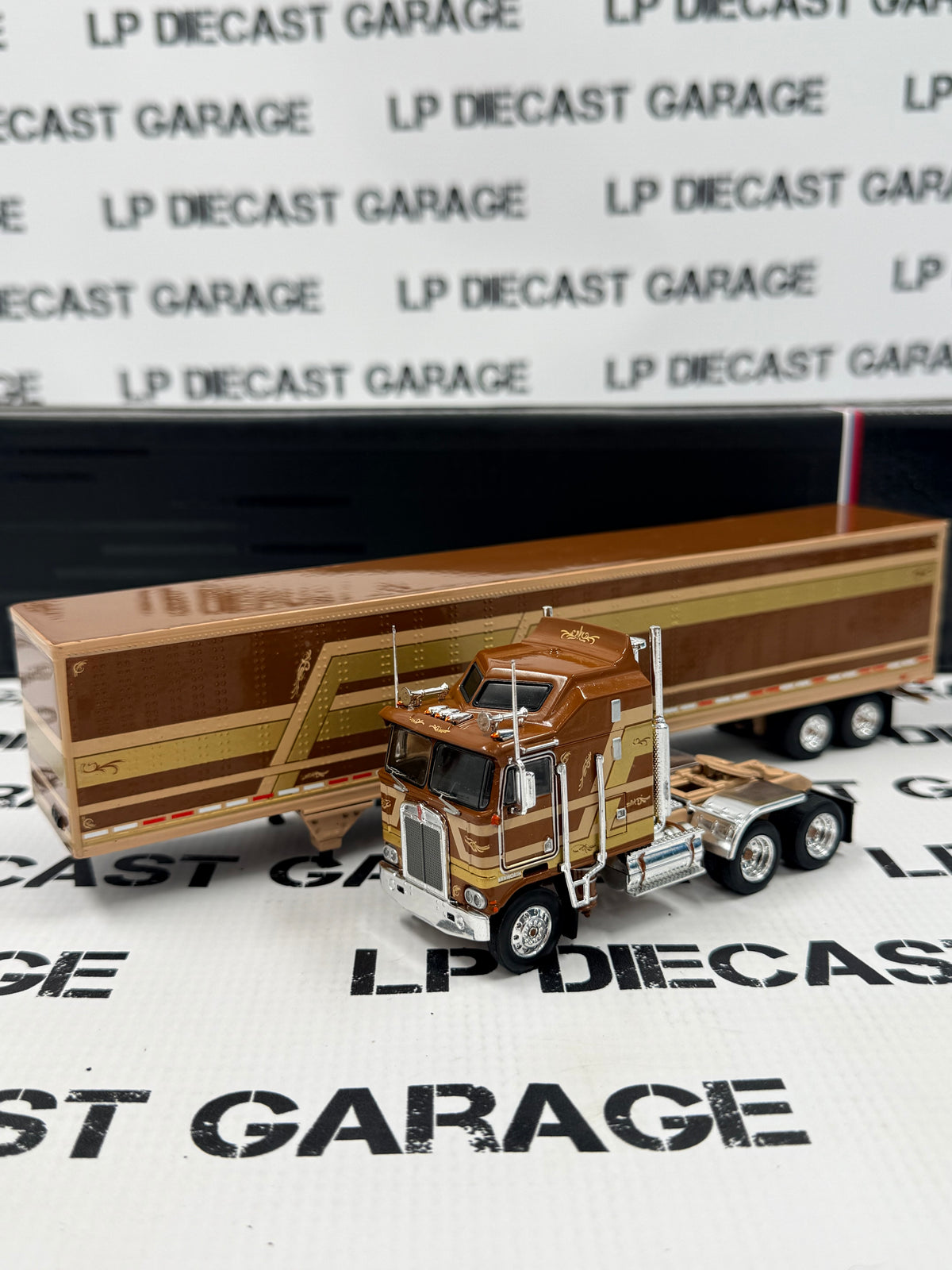 IXO Models 1976 Kenworth K100 Aerodyne Brown 1:64 Diecast Semi Truck w/ Trailer