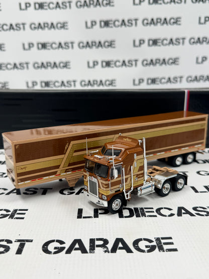 IXO Models 1976 Kenworth K100 Aerodyne Brown 1:64 Diecast Semi Truck w/ Trailer