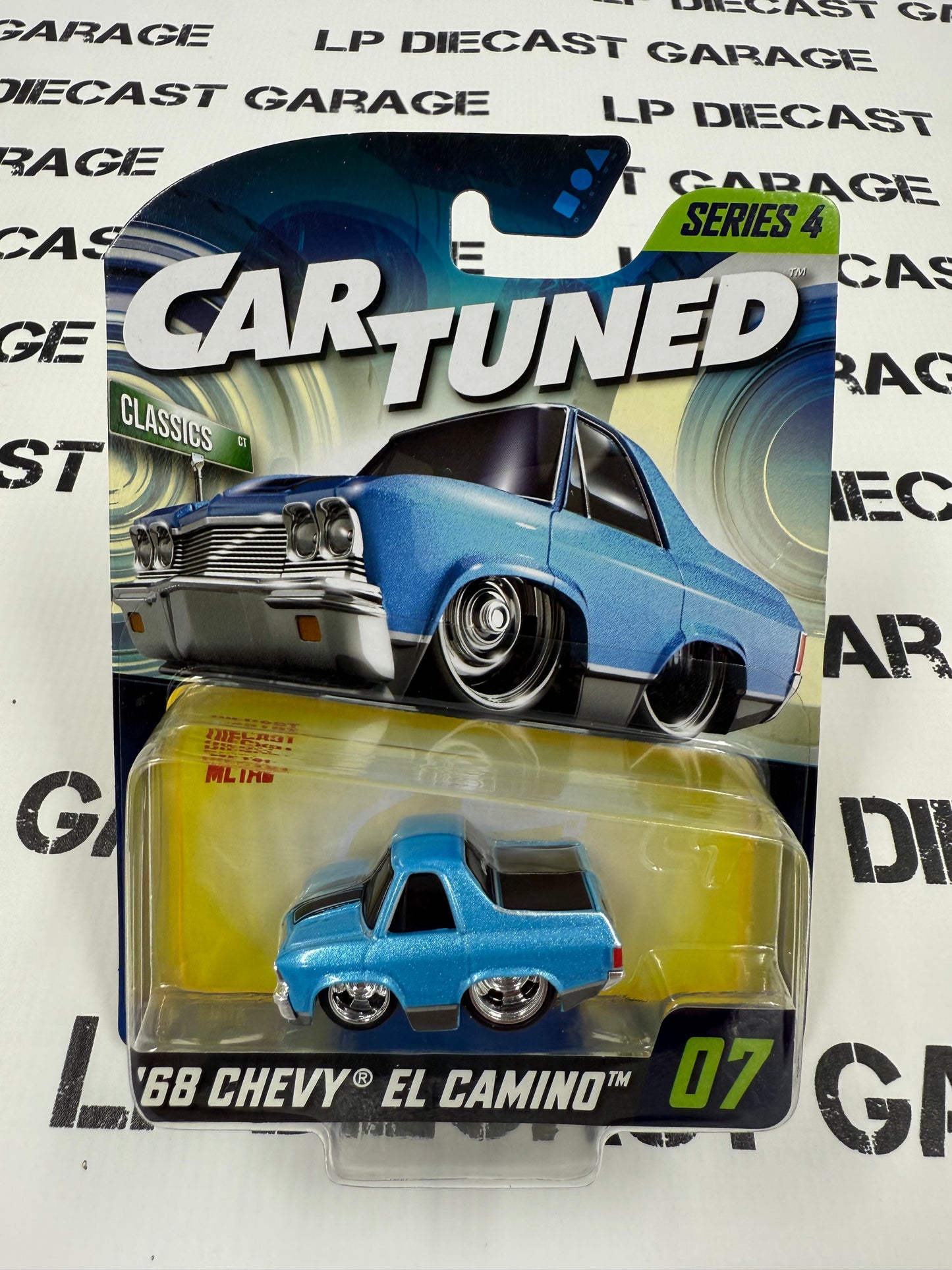 CARTUNED '68 Chevy El Camino Blue 1:64 Diecast Series 4