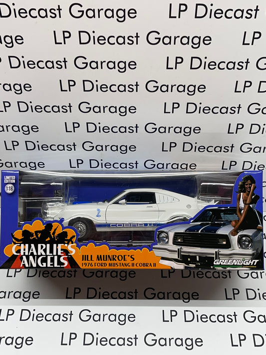 GREENLIGHT Charlies Angels Jill Monroe's 1976 Ford Mustang Cobra II 1:18 Diecast