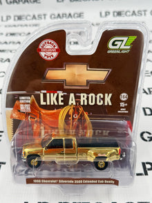 CHROME CHASE GREENLIGHT 1998 Chevrolet Silverado 3500 4x4 Black 1:64 Diecast OBT Exclusive