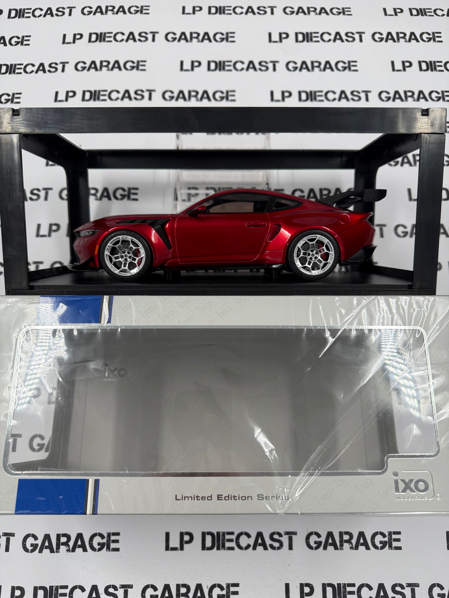 IXO Models 2025 Ford Mustang GTD Dark Red Metallic 1:18 Diecast Limited Edition