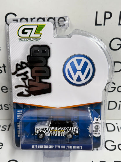GREENLIGHT 1974 Volkswagen Type 181 The Thing Safari 1:64 Diecast Club V-Dub