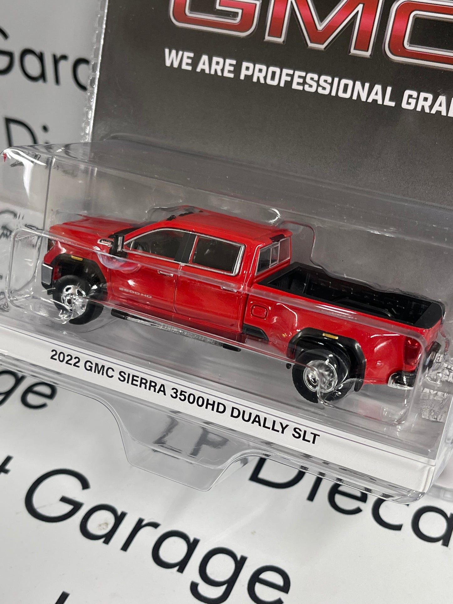GREENLIGHT 2022 GMC Sierra 3500 Dually Truck Red 1:64 Diecast Karson Exclusive