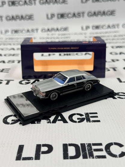 SUN STAR 1980 Cadillac Seville Sable Black - Sheffield Gray 1:64 Diecast Model