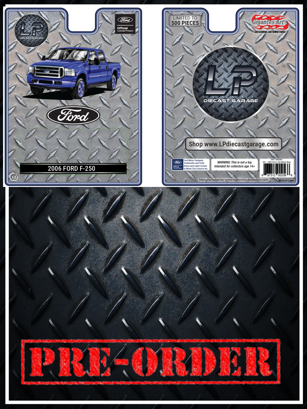 CHASE MCC 2006 Ford F-250 Blue Chrome Truck LP Exclusive 1:64 Diecast PRE-ORDER