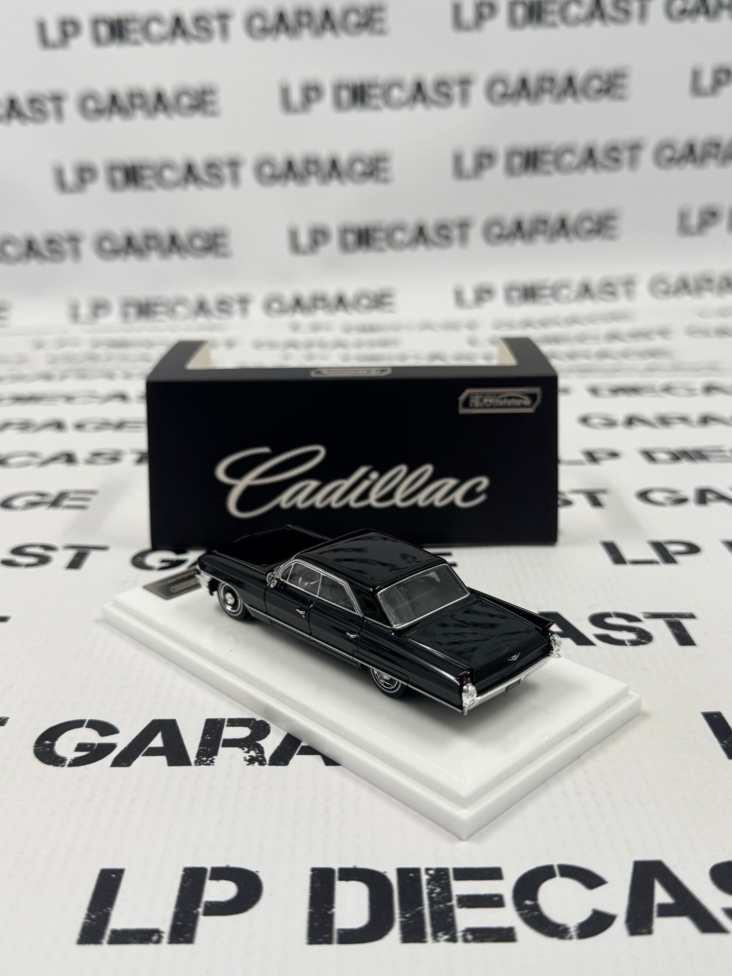 MK Miniatures 1962 Caddy DeVille Sedan Black 1:64 Diecast