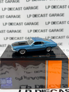 IXO Models 1969 Ford Mustang Mach 1 Metallic Blue 1:43 Diecast