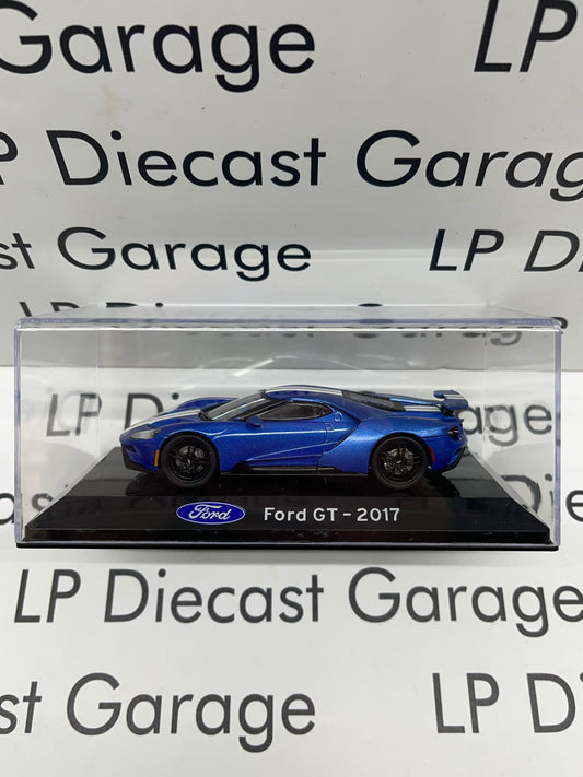 EDICOLA 2017 Ford GT Blue w/ White Stripes Model 1:43 Diecast