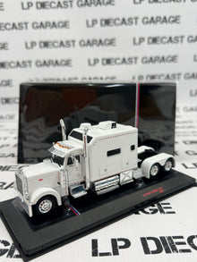 IXO Models Peterbilt 379 Sleeper Cab White 1:64 Diecast Semi Truck