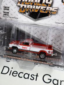 GREENLIGHT 1989 Dodge Ram Marvel Mystery Oil Red/White 1:64 Diecast Dually Drivers