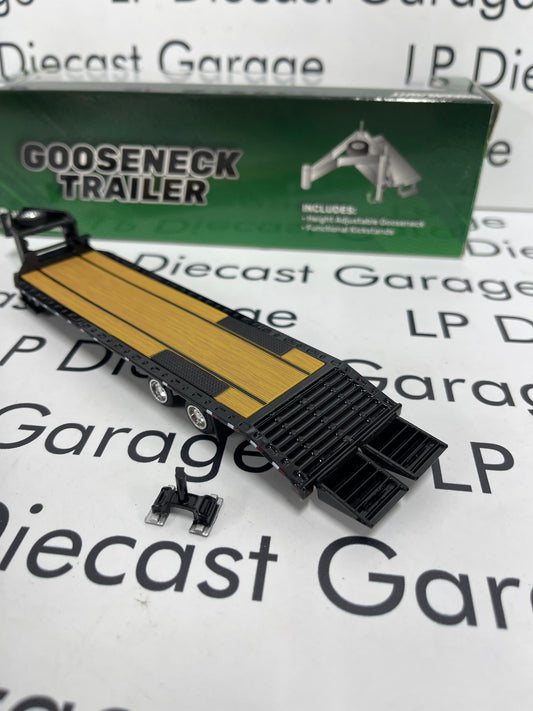 GREENLIGHT Black Gooseneck Deckover Trailer Includes Hitch 1:64 Diecast